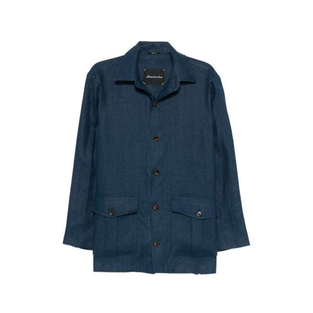 Sartorio Napoli Men Linen Blend Field Jacket